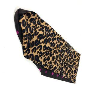 LOUIS VUITTON Leopard logo snood Leopard print leopard Scarf silk Brown/Black
